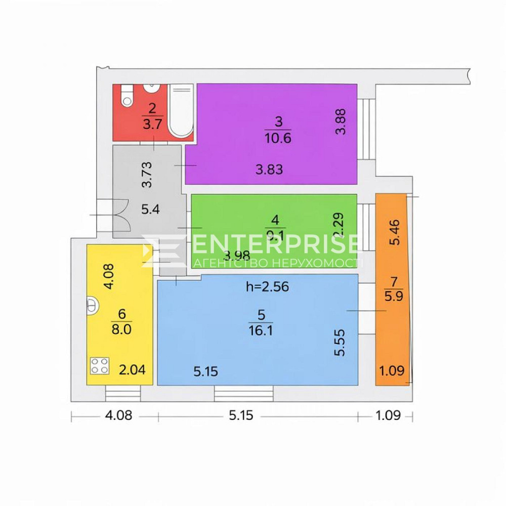 Продаж Квартира 3-кімнатна, 4/9 поверх на вул. Безручко Марка Київ - фото 11