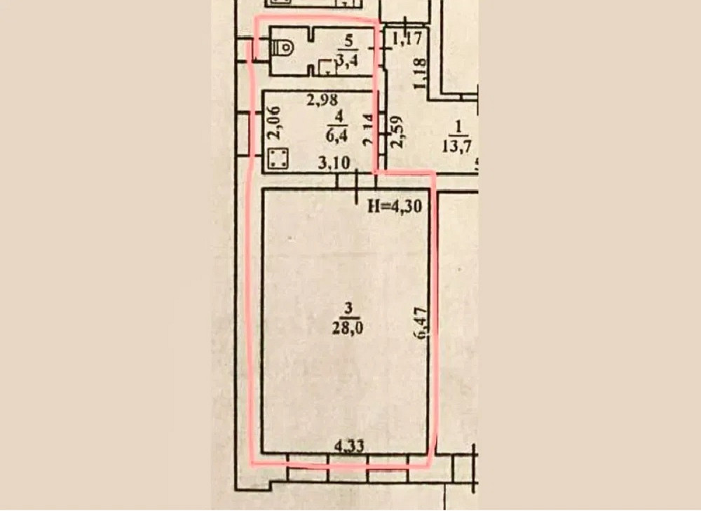 Коммунальная ( почти полноценная однокомнатная ) квартира Odessa - photo 10