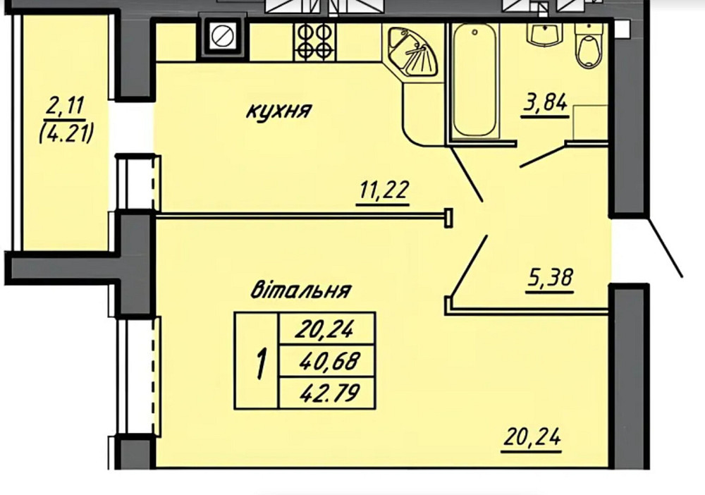 Продаж 1к квартири 43 кв. м на вул. Чернівецька Тернопіль - фото 5