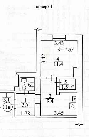 Продаж Квартира 1-кімнатна, 1/24 поверх на Закревского Николая вул., д. 95Б Київ