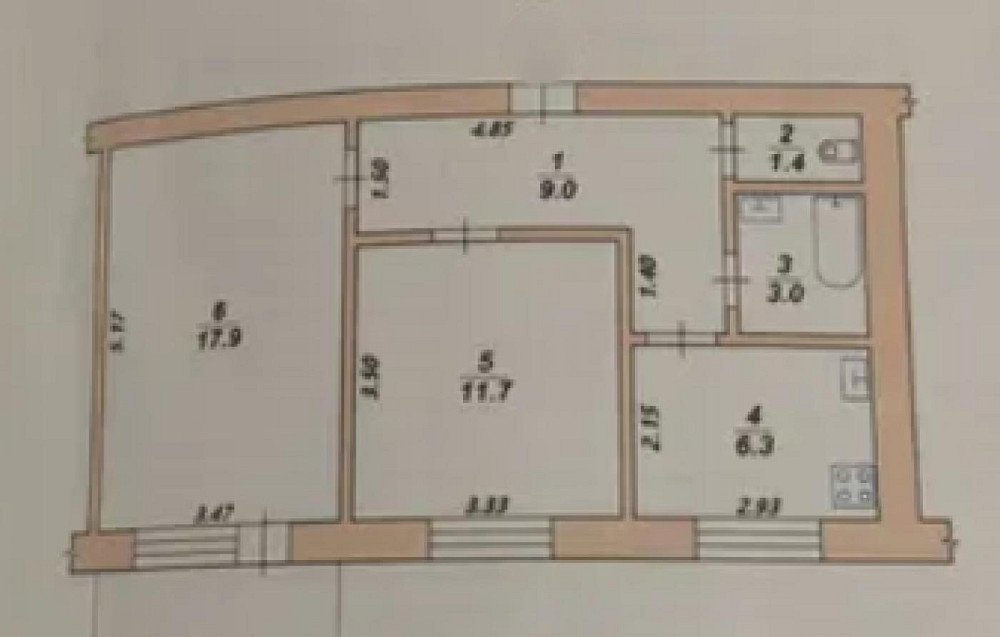 Продаж Квартира 2-кімнатна, 5/5 поверх на вул. Слобідська Житомир - фото 1