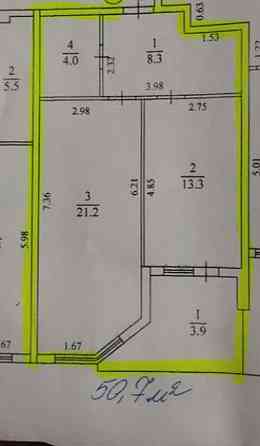 Продаж 2к квартири, 50 кв.м, вул. Смакули Тернополь