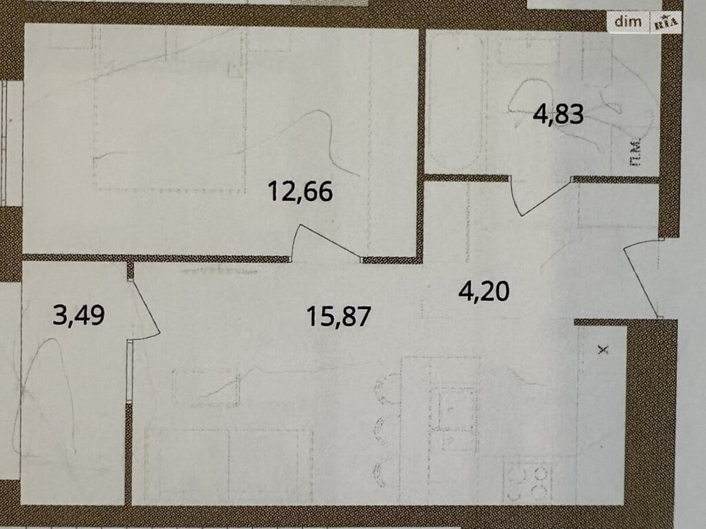 Продаж Квартира 1-кімнатна, 4/10 поверх на Барське Шосе Вінниця - фото 3