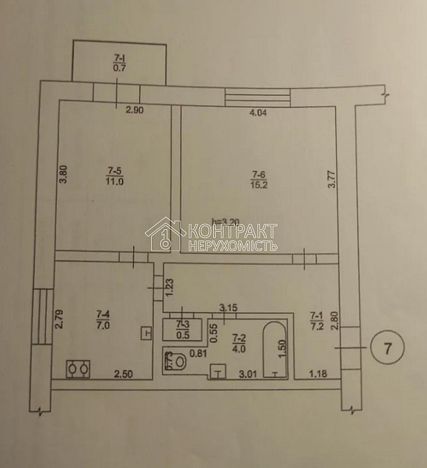 Продаж Квартира 2-кімнатна, 2/2 поверх на вул. Музична Харків - фото 1