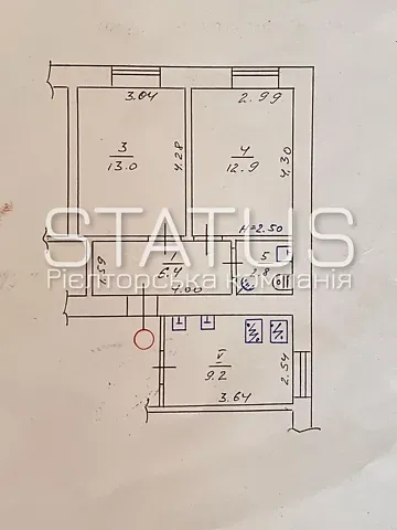Продаж 2к Квартира 38.4 кв.м вул. Охтирський шлях 16 Полтава - фото 8
