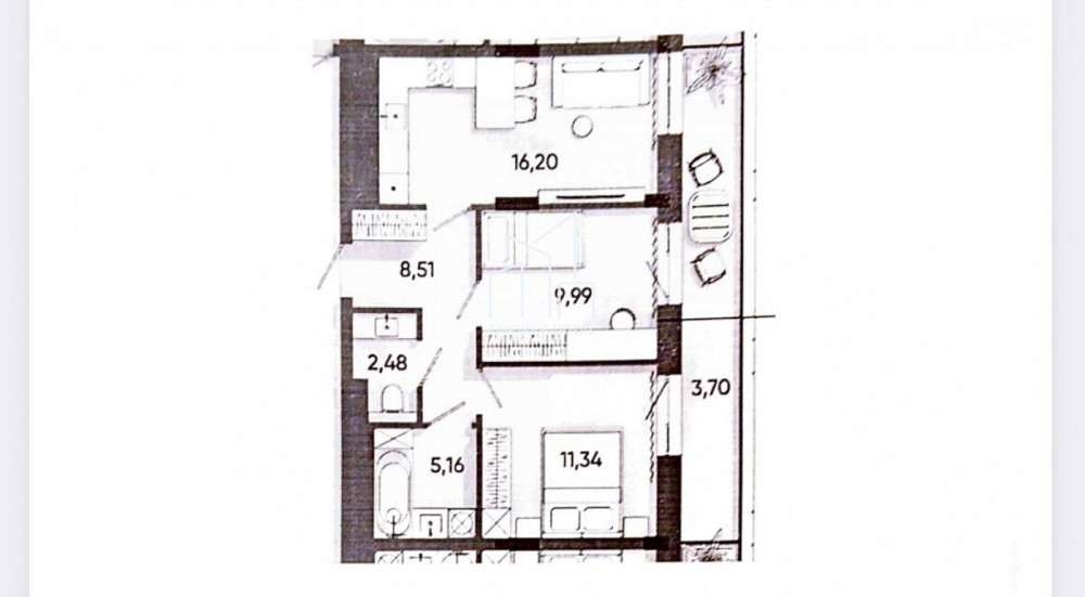 Продаж Квартира 2-кімнатна, 8/10 поверх на вул. Мікльоша Карла Львів - фото 8