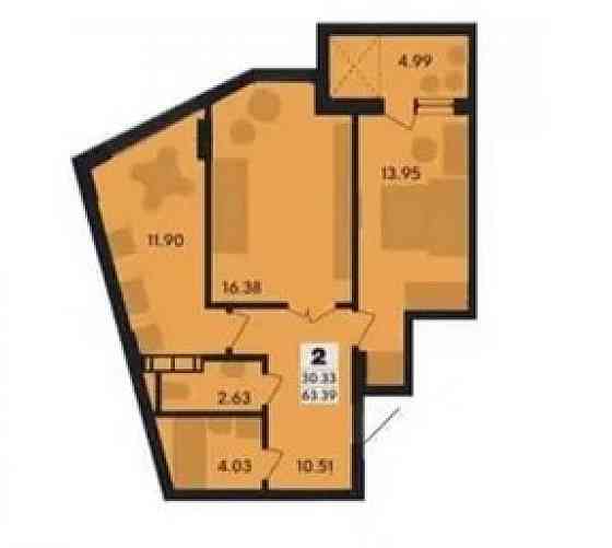 Продаж Квартира 2-кімнатна, 8/15 поверх на вул. Незалежності Житомир