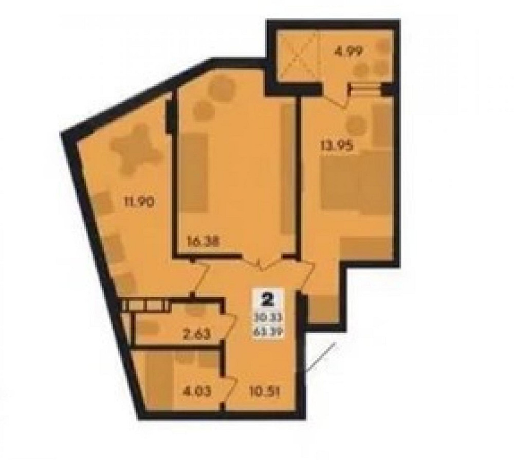 Продаж Квартира 2-кімнатна, 8/15 поверх на вул. Незалежності Житомир - фото 1