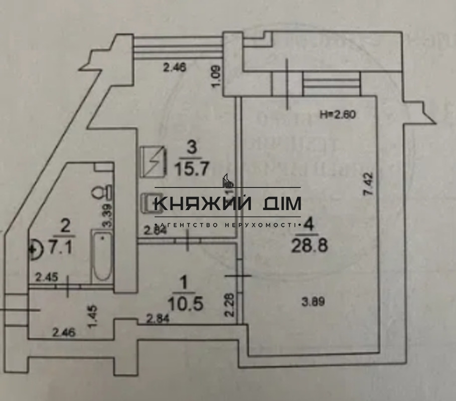 Продажа 1 к.кв. на м. Харьковская 2 мин. пішки. № 21141862 Київ - фото 14