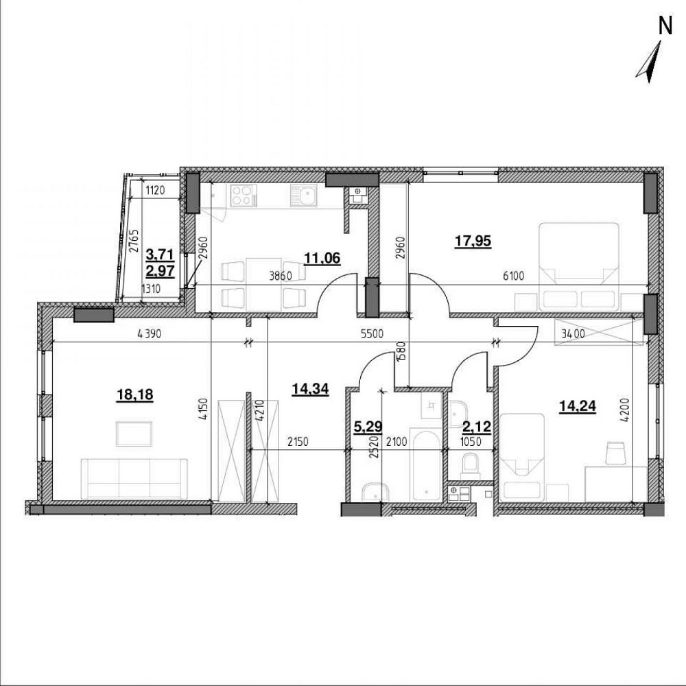 Продаж Квартира 3-кімнатна, 7/11 поверх на вул. Мазепи Івана, гетьмана Львів - фото 2