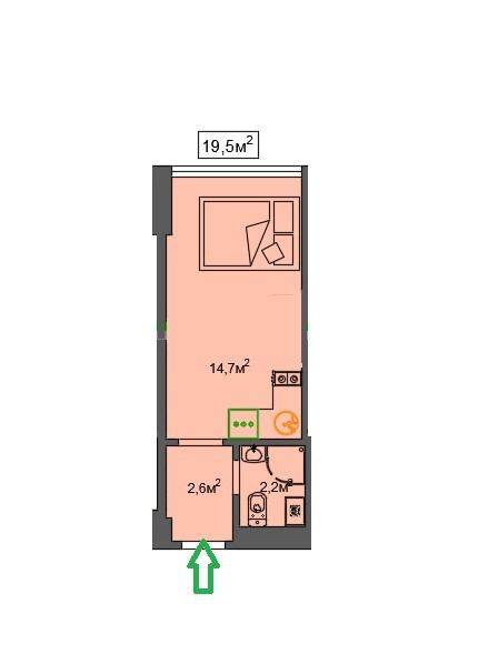 Продаж Квартира 1-кімнатна, 5/10 поверх на Тираспольская улица Odessa - photo 6