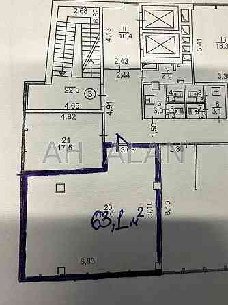 Оренда офісне приміщення на Товарна вул., 1 приміщень - 1, поверх - 3/7 Киев