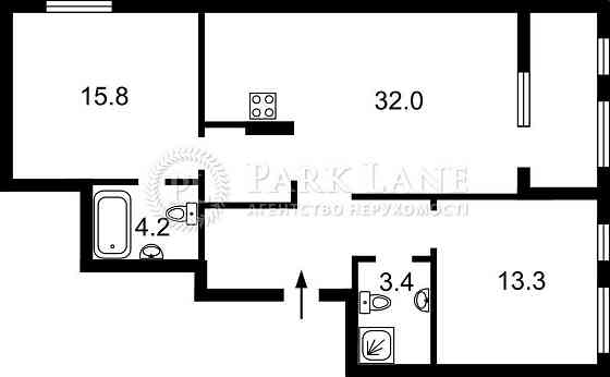 Продаж Квартира 3-кімнатна, 7/25 поверх на Зарічна вул., д. 6к5 Київ