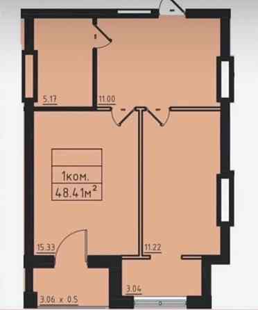 Продаж Квартира 1-кімнатна, 6/8 поверх на Дача Ковалевского ул. Odessa
