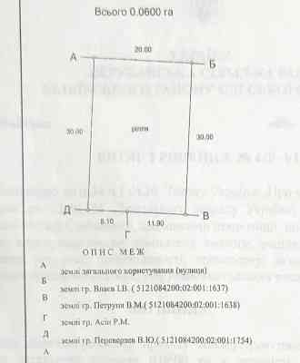 Продаж земельної ділянки 0.1 соток на ул. Хлебодарская, 4 Нерубайське