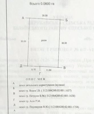 Продаж земельної ділянки 0.1 соток на ул. Хлебодарская, 4 Нерубайське - фото 3