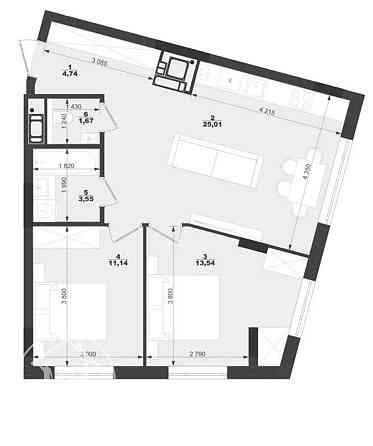 Продаж 2к Квартира 61 кв.м Трильовського, 4А Львов