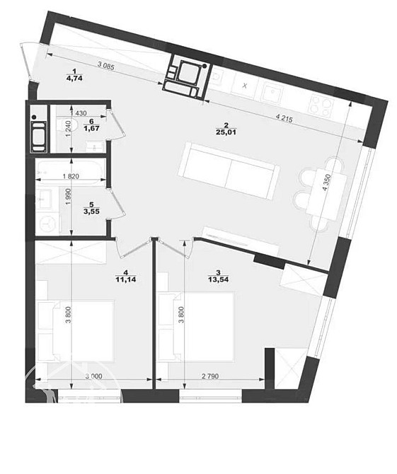 Продаж 2к Квартира 61 кв.м Трильовського, 4А Львов - изображение 2