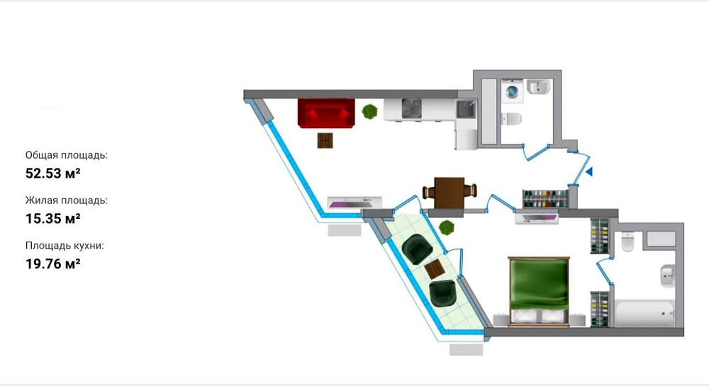 Продаж Квартира 2-кімнатна, 21/26 поверх на Зарічна вул., д. 3-А Киев - изображение 4