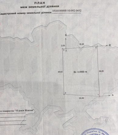Продаж земельної ділянки 5.6 соток Кропивницький