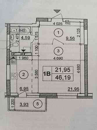 Продаж Квартира 1-кімнатна, 23/26 поверх на Гмирі, 19 Київ