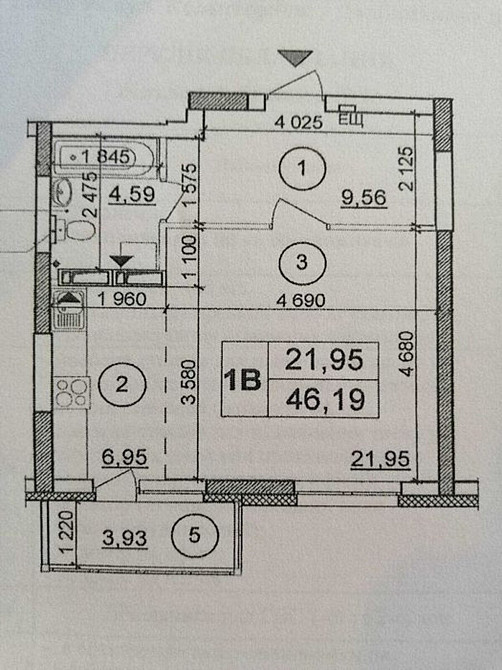 Продаж Квартира 1-кімнатна, 23/26 поверх на Гмирі, 19 Київ - фото 3