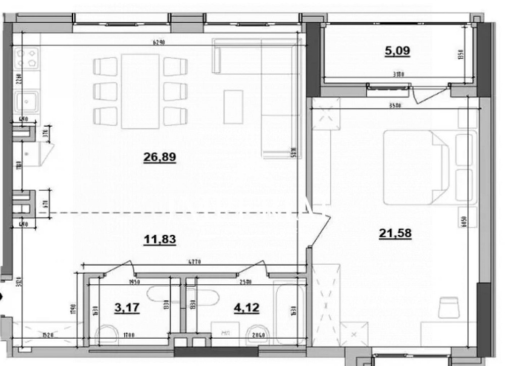 Продаж Квартира 1-кімнатна, 20/26 поверх на вул. Коновальця Євгена Київ - фото 13