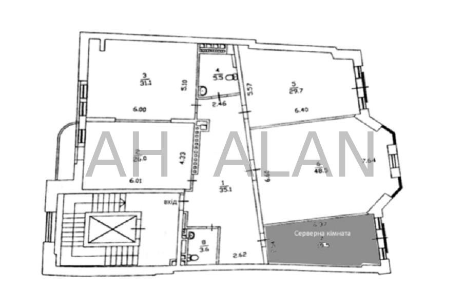 Оренда офісне приміщення на Крутий узв. приміщень - 4, поверх - 4/10 Київ - фото 16