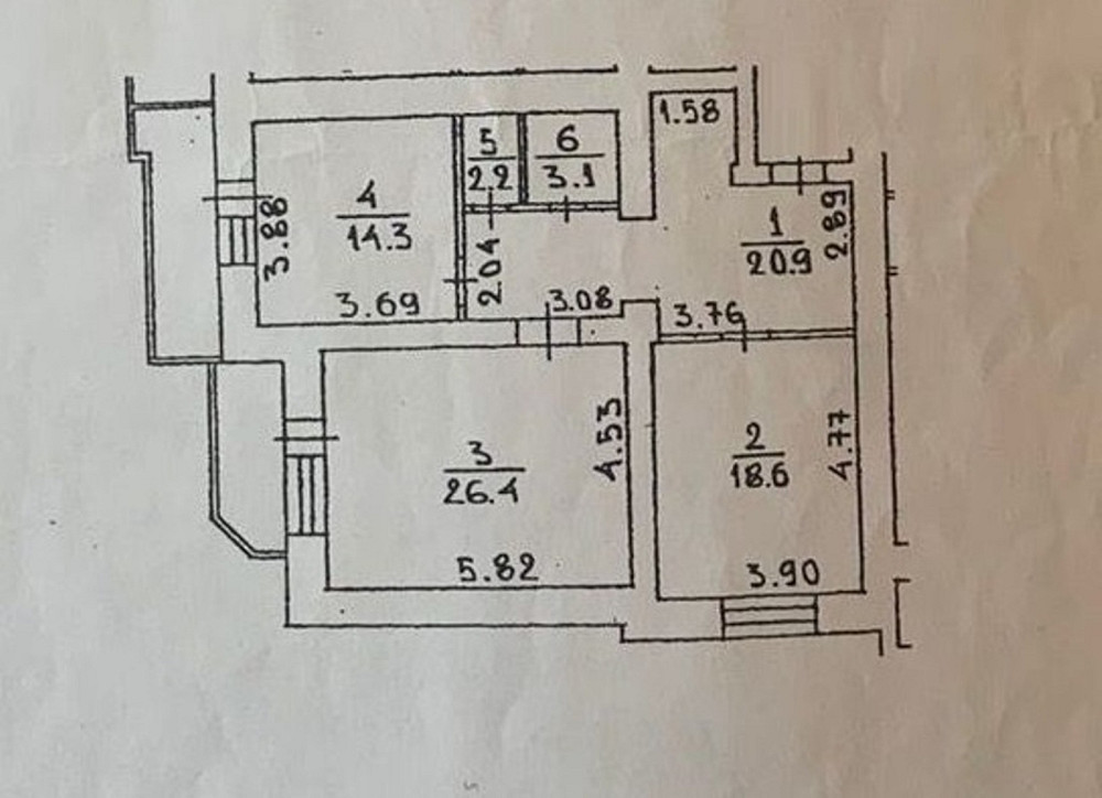Двокімнатна 90 м #178;, Соломянський р-н, 3 поверх — продається Kiev - photo 10