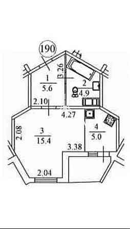 Продаж Квартира 1-кімнатна, 24/24 поверх на вул. Милославська Киев