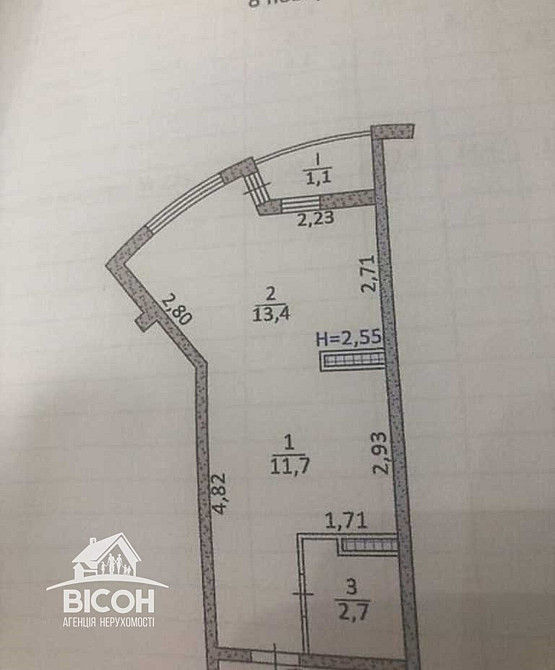 Продаж 1х-кімнатної квартири-студії по вул. Київська Тернопіль - фото 1