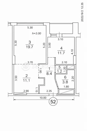 For rent 2-room Apartment 58 sq.m Французский бульвар, 2 Odessa