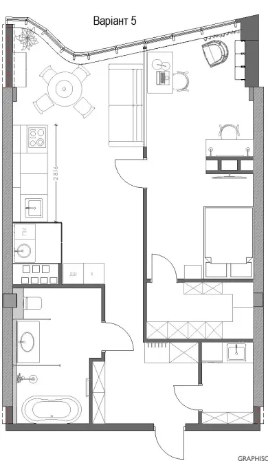 For sale 2-room Apartment 75 sq.m Гагарінське плато, 5/2 Odessa - photo 7