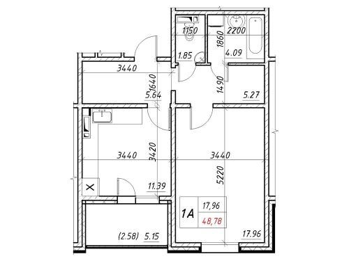 Продаж Квартира 1-кімнатна, 8/25 поверх на Коноплянська вул., д. 22 Kiev - photo 9