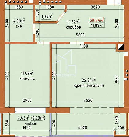 Продаж 2к Квартира 58.44 кв.м Купальська вул. Брюховичи (Перемишлянський район) - изображение 17