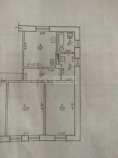Продаж Квартира 2-кімнатна, 2/2 поверх на вул. Салтівське Харків - фото 1