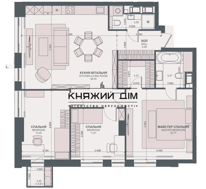 Продажа 3-х к. квартири в ЖК TRIIINITY м. Палац Україна. № 21144970 Київ - фото 9