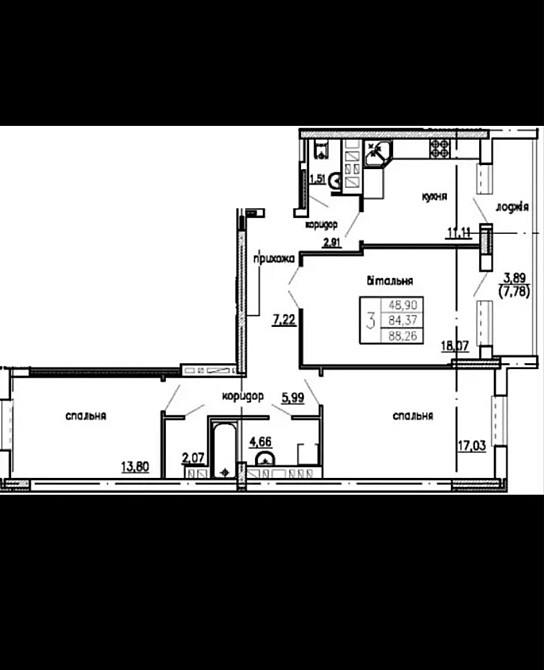Продаж 3к квартири 88.26 кв. м на вул. Покрови Тернопіль - фото 4