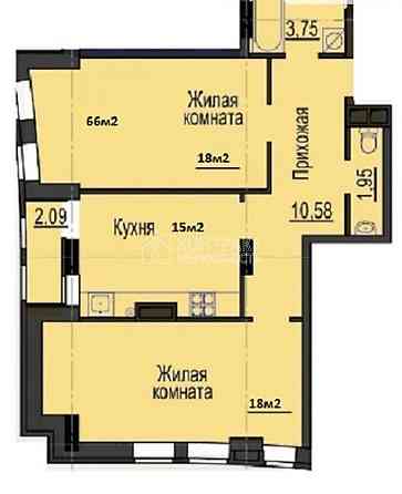 Продаж Квартира 2-кімнатна, 15/19 поверх на вул. Гвардійців Широнінців Харків