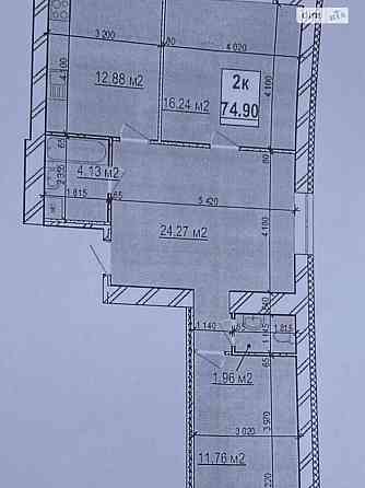Продаж Квартира 3-кімнатна, 2/9 поверх на Лялі Ратушної Винница