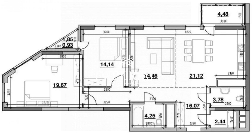 Продаж Квартира 2-кімнатна, 20/26 поверх на вул. Андрія Верхогляда Київ - фото 10