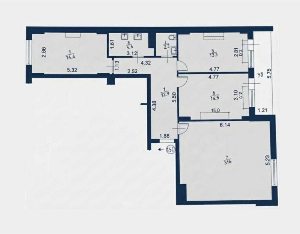 Продаж Квартира 3-кімнатна, 11/11 поверх на Крайківського, 1 Ivano-Frankivs'k - photo 16