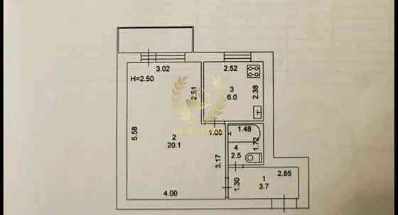 Продаж Квартира 1-кімнатна, 2/5 поверх на Заболотного Академика ул., 156/1 Київ