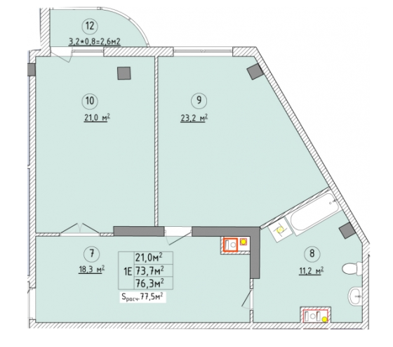 Квартира  в ЖК "Аквамарин-3" Одесса