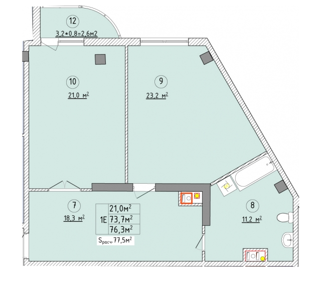 Квартира  в ЖК "Аквамарин-3" Одеса - фото 3