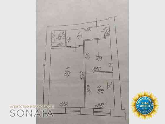Продаж Квартира 1-кімнатна, 1/9 поверх на вул. Сумгаїтська, 19 Черкассы