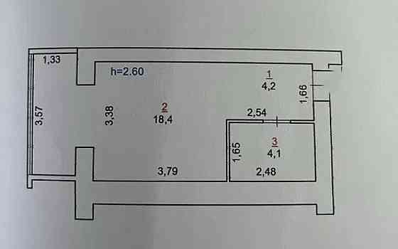 Продаж Квартира 1-кімнатна, 2/10 поверх на вул. Євгена Рихліка Житомир