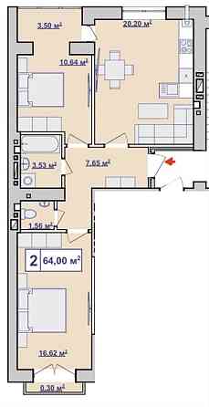 Продаж Квартира 2-кімнатна, 4/10 поверх на Горбачевського вул., 40б Ивано-Франковск