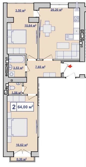 Продаж Квартира 2-кімнатна, 4/10 поверх на Горбачевського вул., 40б Ivano-Frankivs'k - photo 2