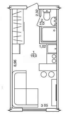 Продаж Квартира 1-кімнатна, 5/9 поверх на вул. Авіахімічна Kharkiv